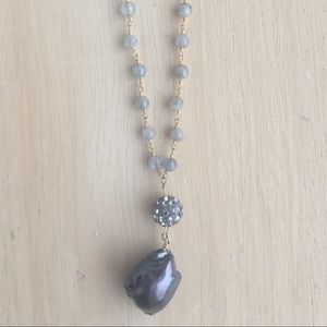Black south sea pearl necklace